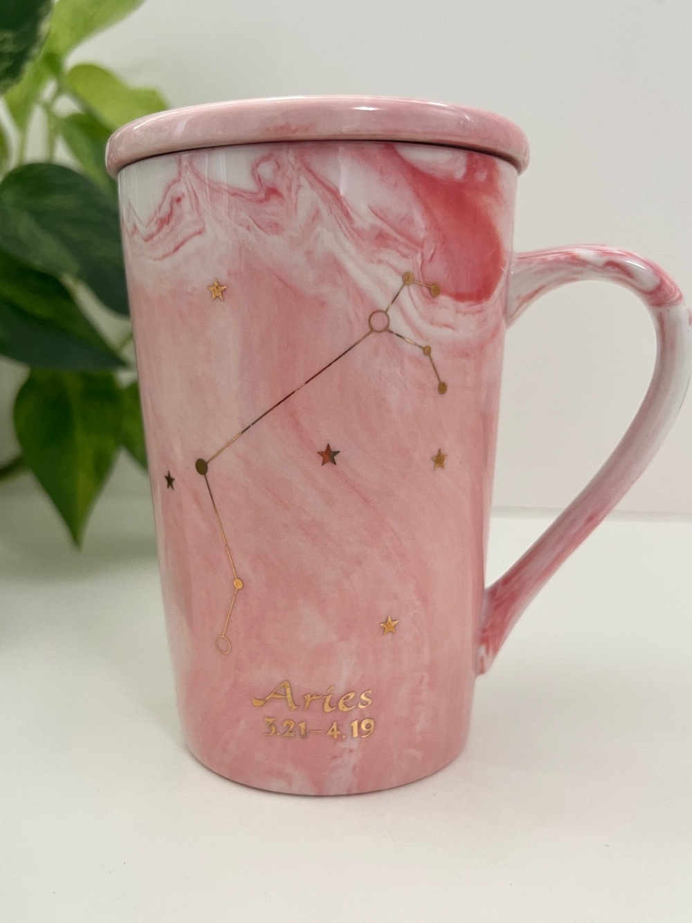 Aries Astrology Ceramic Mug with Lid ♈️